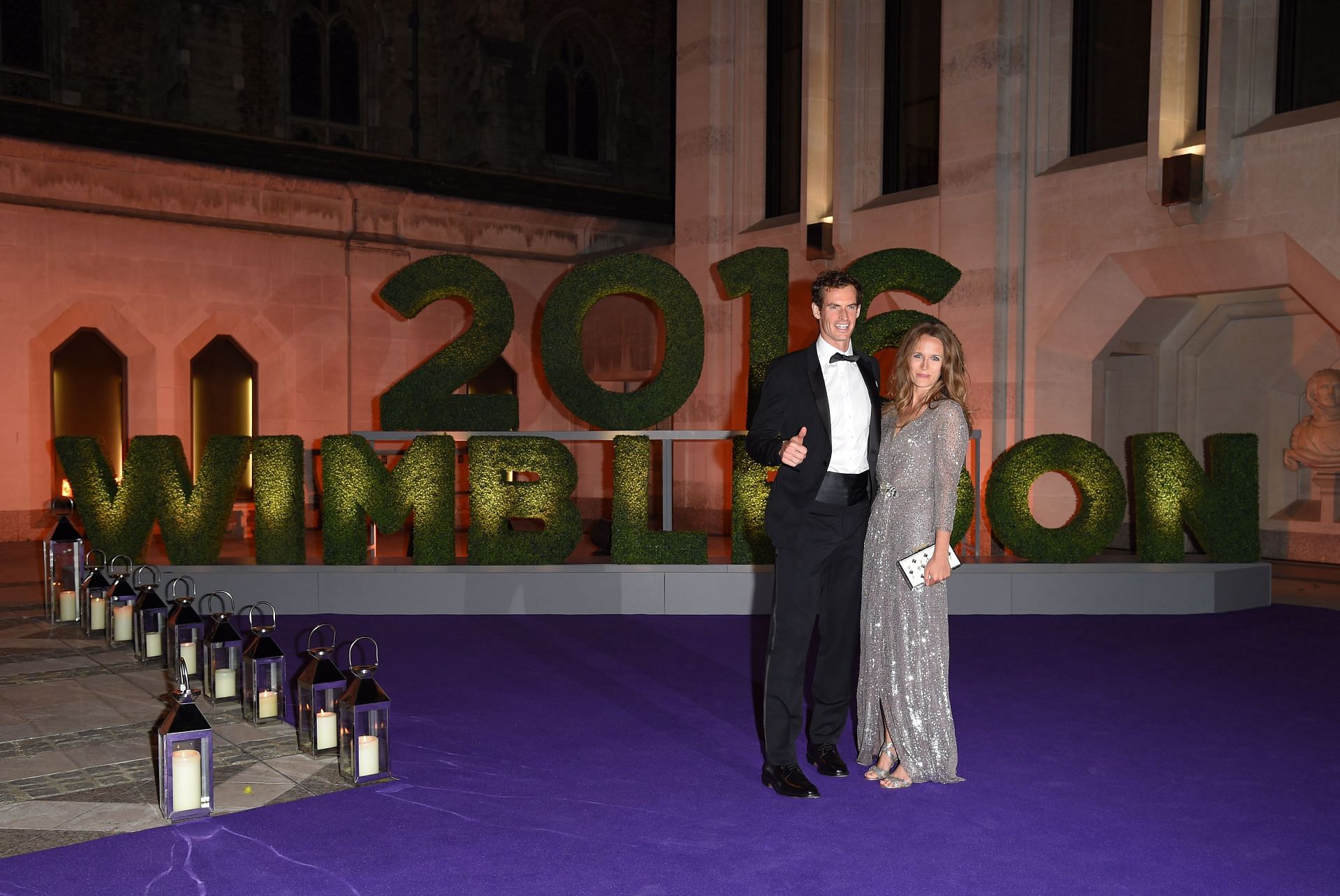 Andy Murray and Kim Sears at the 2016 Wimbledon Winners' Ball (Source: Getty)